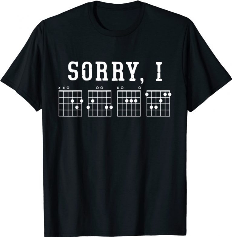 Sorry I DGAF Hidden Message Guitar Chords For Lover Funny Shirts