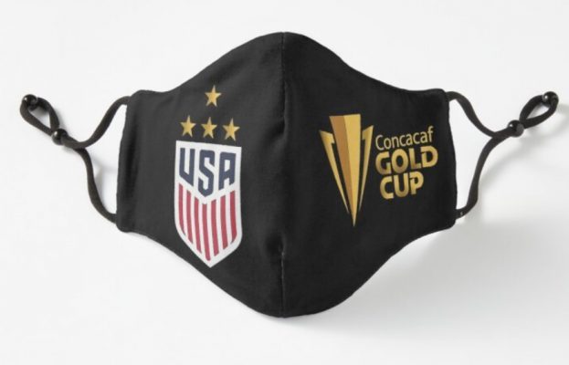 Flag USA Gold Champs Football Team 2021 Face Mask