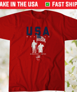 Melissa Stockwell and Chuck Aoki Flag Bearer 2021 Shirts