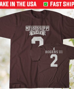 Mississippi State Football Will Rogers Licensed Player Unisex TShirt