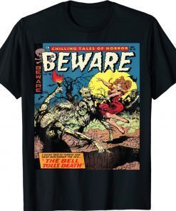 Funny Halloween Horror Vintage Zombie Comic Book Scary Tee Shirt
