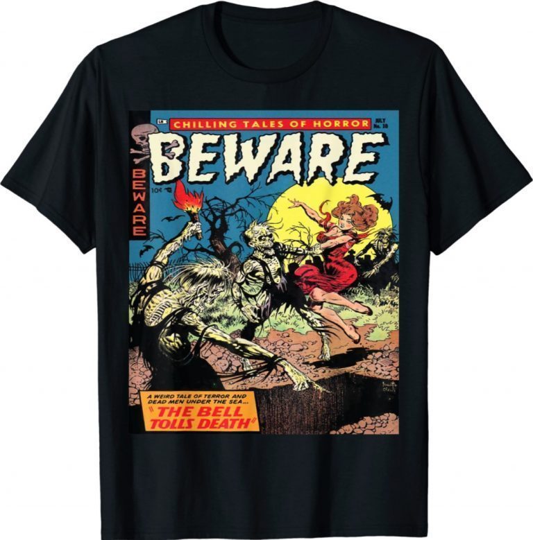 Funny Halloween Horror Vintage Zombie Comic Book Scary Tee Shirt