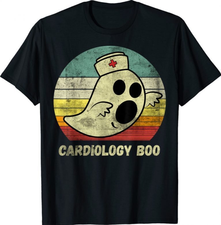 Halloween Ghost Cardiology Boo Nurse Nursing Medical Funny TShirt