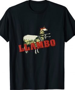 Llambo Funny Military Llama Commando Vintage TShirt