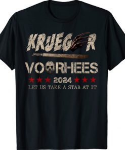 2024 Let Us Take a Stab At It Halloween Krueger Voorhees 2021 Shirts