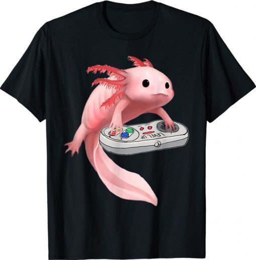 Axolotl Fish Playing Video Game White-Axolotl Lizard Gamers 2021 Shirts