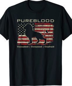 Pureblood Movement Medical Freedom Lion USA Flag Vintage Shirt