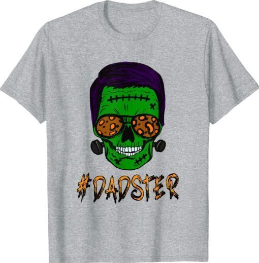 Monster Skull Dadster Dad Life Halloween Matching Family 2021 Shirts