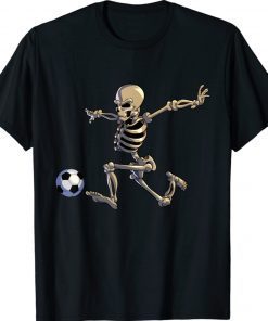 Soccer Skeleton Halloween Men Boys Soccer Player Halloween Unisex T-Shirt