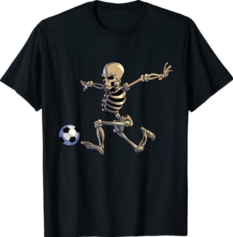 Soccer Skeleton Halloween Men Boys Soccer Player Halloween Unisex T-Shirt