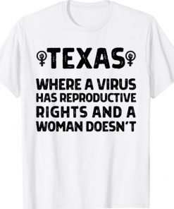 Texas Reproductive Rights Women's March Pro Choice 2021 TShirt