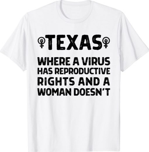 Texas Reproductive Rights Women's March Pro Choice 2021 TShirt