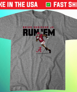 Brian Robinson Jr Run Em NIL Shirts