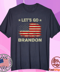 Let's Go Brandon American Flag Impeach Biden Vintage TShirt