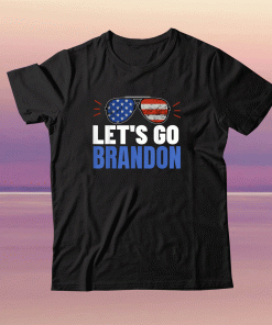 Funny Let's Go Brandon Flag Sunglasses Anti Bien Club 2021 TShirt