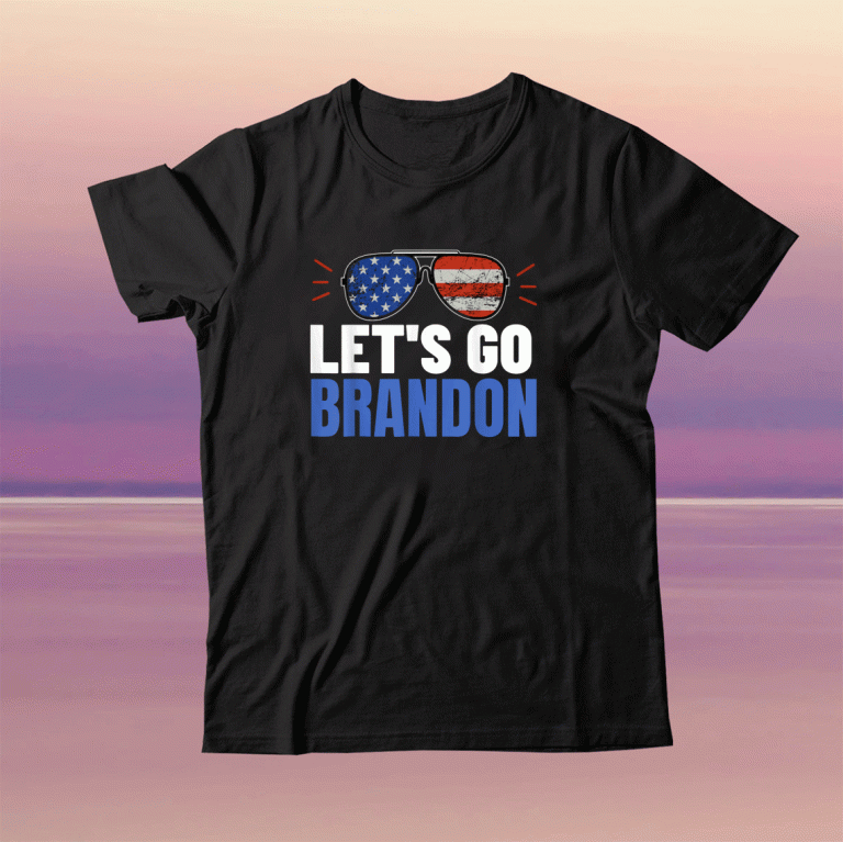 Funny Let's Go Brandon Flag Sunglasses Anti Bien Club 2021 TShirt