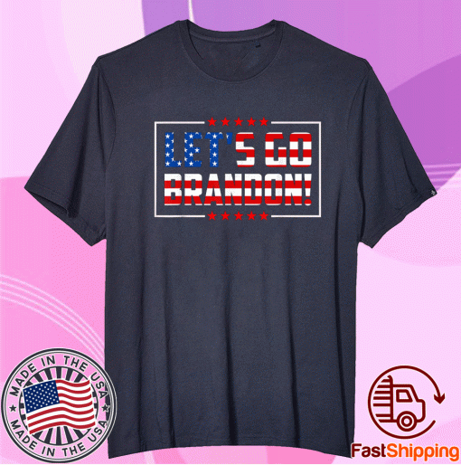 Let's Go Brandon Joe Biden Chant US Flag Vintage TShirt