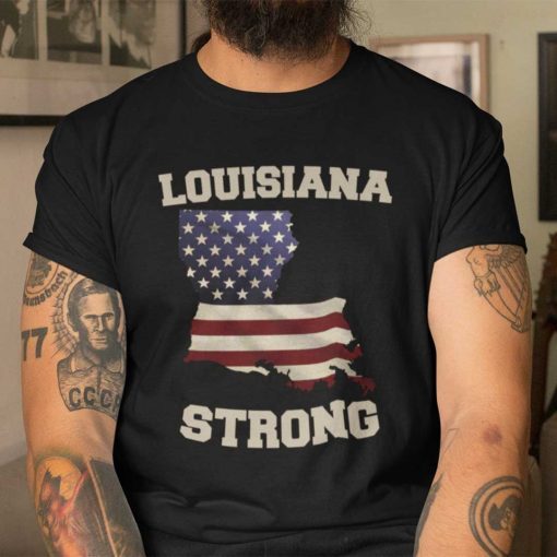 Louisiana Strong Louisiana Map 2021 TShirt