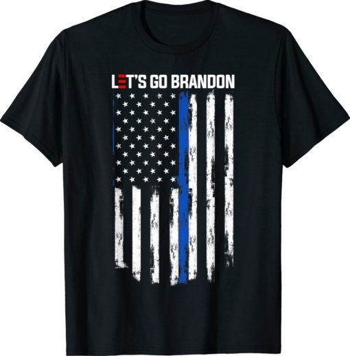 Let's Go Brandon Conservative Anti Liberal US Flag TShirt