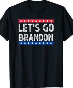 Let's go Brandon Us Flag Stars Vintage TShirt