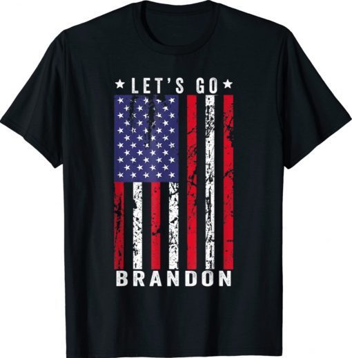 Let's Go Brandon American Flag Retro Vintage With US Flag Vintage Shirts