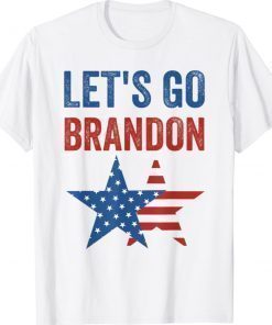 Vintage Let's go brandon funny men women US Flag Shirts