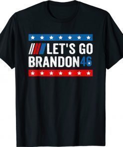 Anti Biden 46 Let's Go Brandon US Flag TShirt