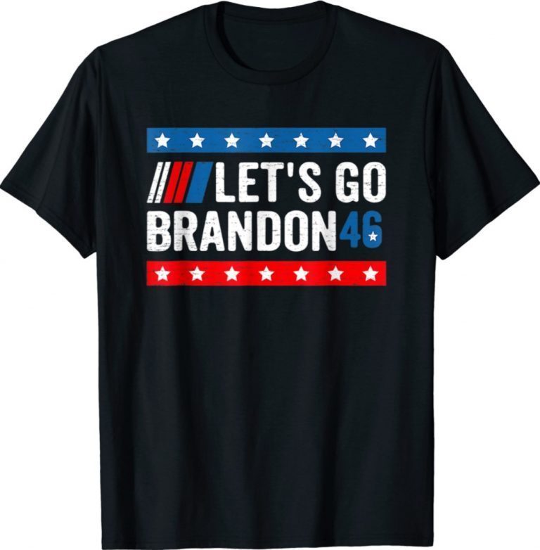 Anti Biden 46 Let's Go Brandon US Flag TShirt