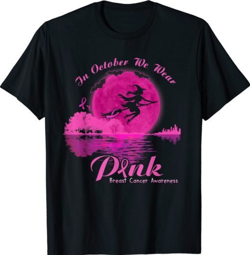 Guitar Lake In October We Wear Pink Breast Cancer Awareness Gift Shirts