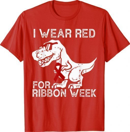 In October We Wear Red Ribbon Squad Week Awareness 2021 Shirts
