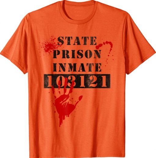 State Prison Inmate Bloody 103121 Halloween Vintage Shirts