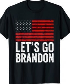 Let's Go Brandon Biden Red Distressed US Shirts