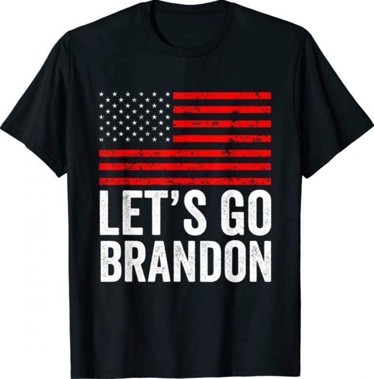 Let's Go Brandon Biden Red Distressed US Shirts