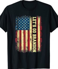 Let's Go Brandon Liberal US Flag Distressed Shirts