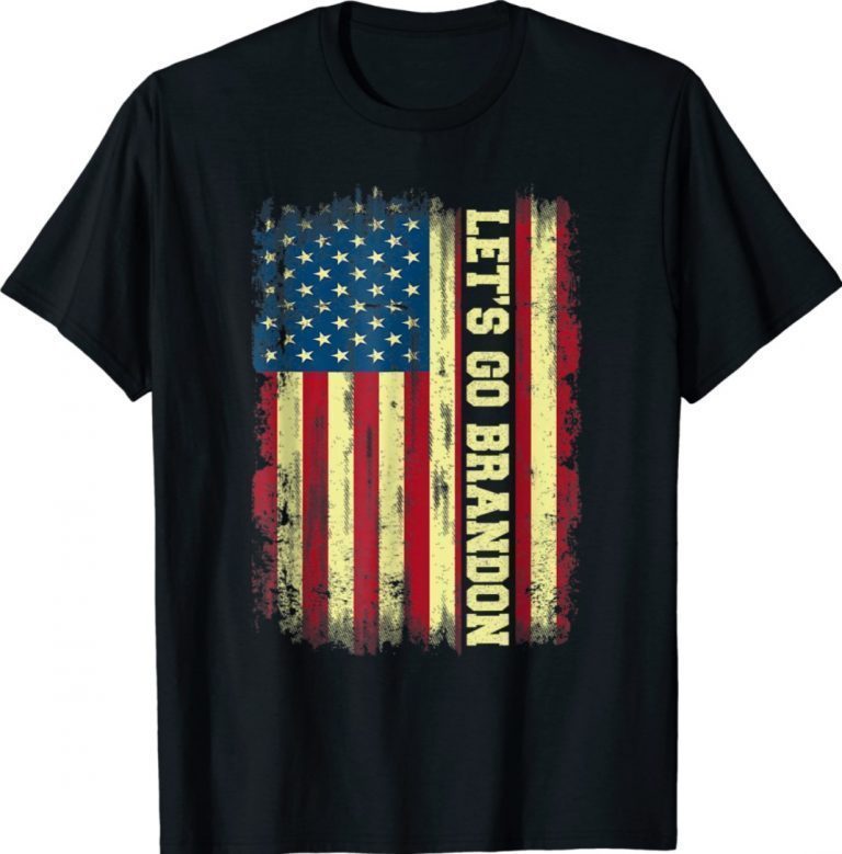 Let's Go Brandon Liberal US Flag Distressed Shirts