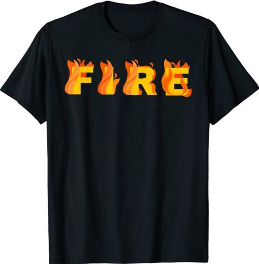 FIRE Couple Matching DIY Last Minute Halloween Party Costume 2021 Shirts