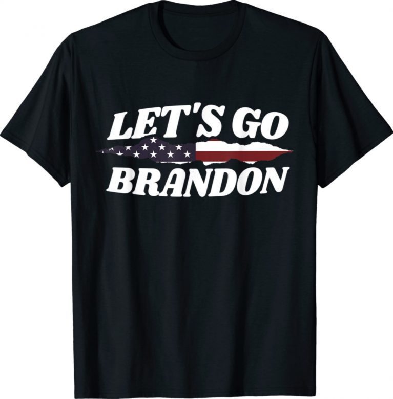 Vintage Lets Go Brandon Funny US Flag Shirts