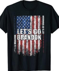 Vintage Let's Go Brandon Anti Biden US Grunge Flag Shirts