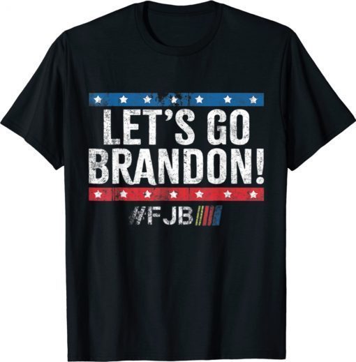 Let's Go Brandon Impeach Biden Us Flag Vintage TShirt