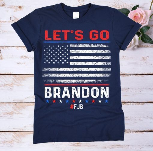 Let's Go Brandon Retro Flag Shirt Vintage Impeach 46 Biden Shirt Flag Usa 8646 Biden Anti Tee Shirt