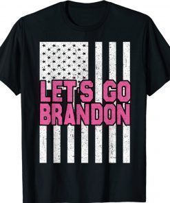 In October We Wear Let's Go Brandon Pink Text Unisex TShirt