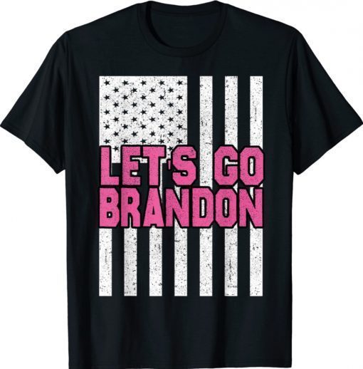 In October We Wear Let's Go Brandon Pink Text Unisex TShirt