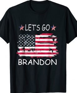 Let's Go Brandon Flag Star Vintage TShirt