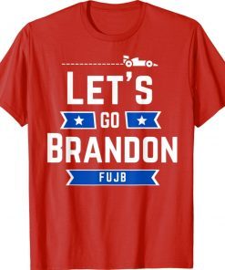 Red Let's Go Brandon US Flag F1 T-Shirt