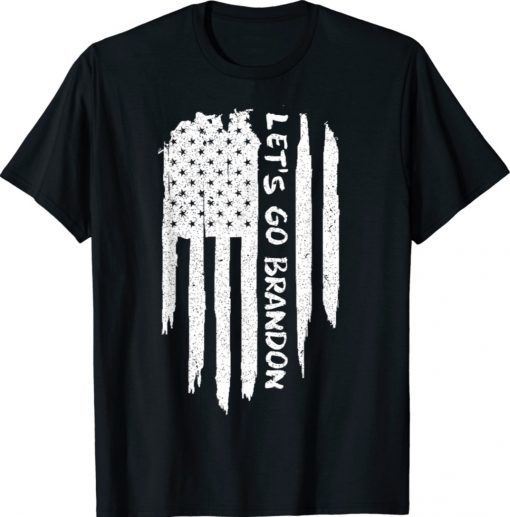 Let's Go Brandon Anti Liberal US Flag Vintage TShirt