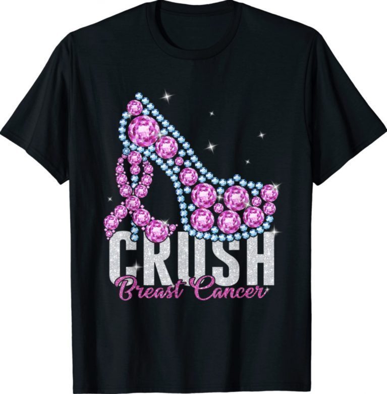 Crush Breast Cancer Bling Ribbon 2021 TShirt