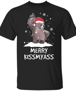 Sloth Merry Kissmyass Christmas Xmas TShirt