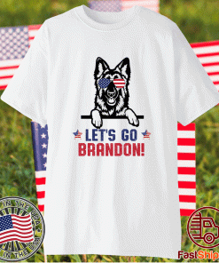 German Shepherd Let's Go Brandon 2021 Christmas T-Shirt