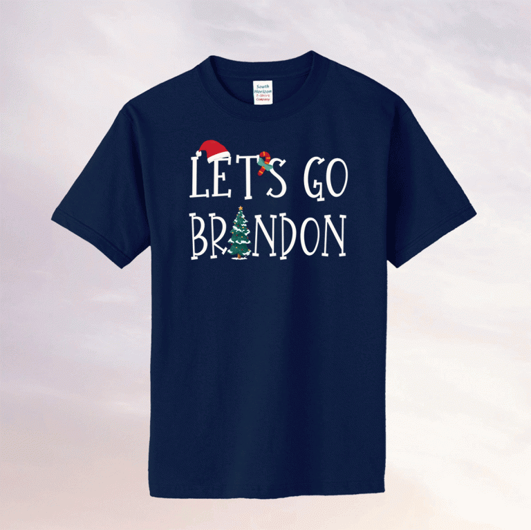 Lets Go Brandon Santa Hat Christmas Xmas TShirt