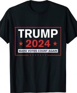 Trump 2024 Make Votes Count Again American Flag Vintage TShirt